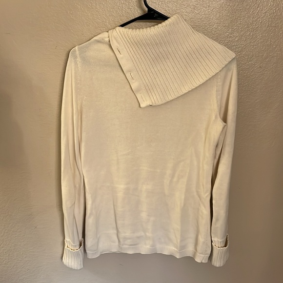 Banana Republic Cream Button Neck Turtleneck Sweater XS - Picture 6 of 6